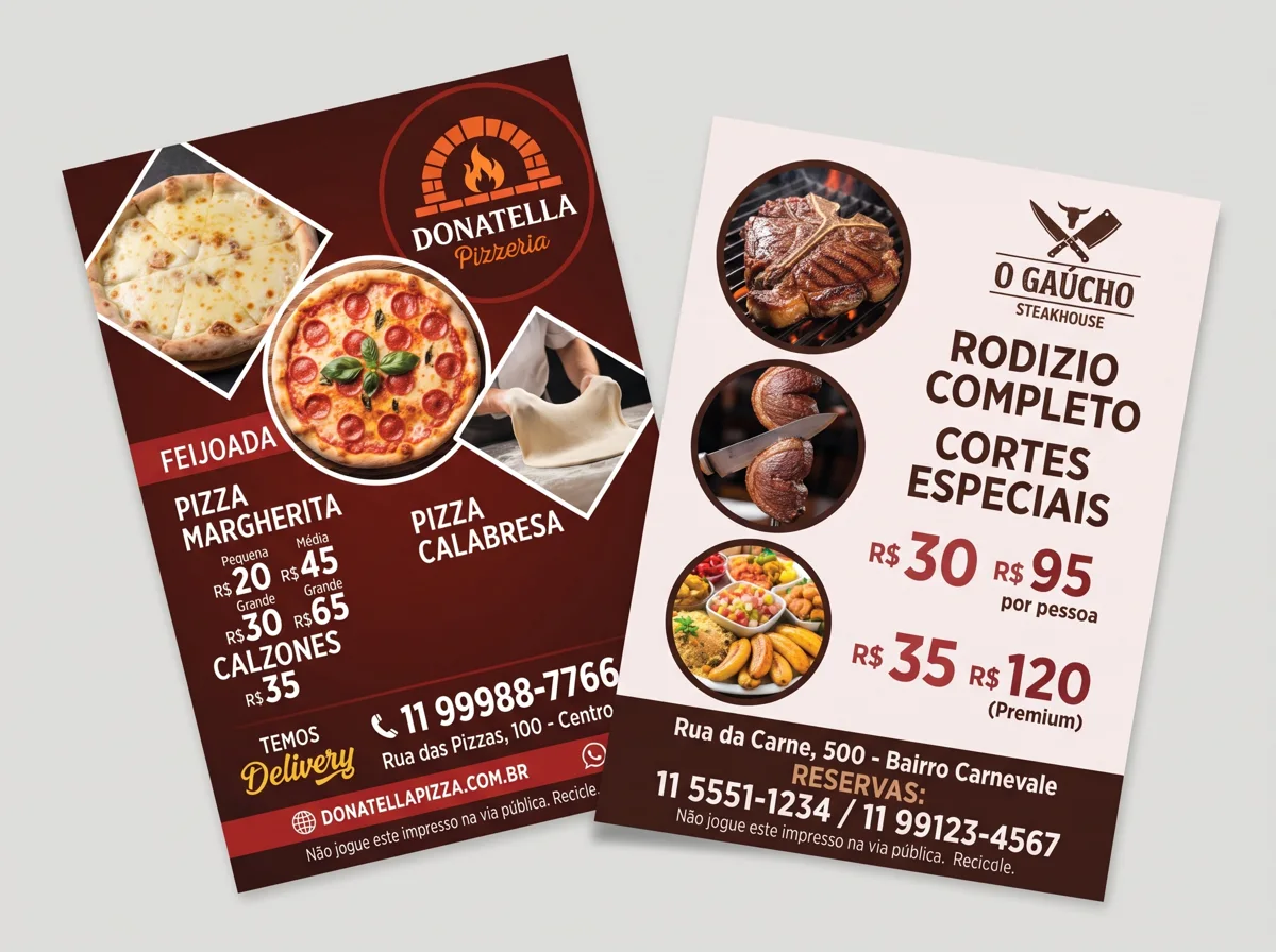 Modelos de materiais promocionais